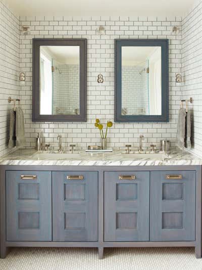  Mid-Century Modern Family Home Bathroom. Tribeca Residence by Damon Liss Design.