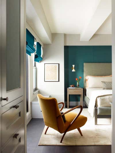  Mid-Century Modern Family Home Bedroom. Tribeca Residence by Damon Liss Design.
