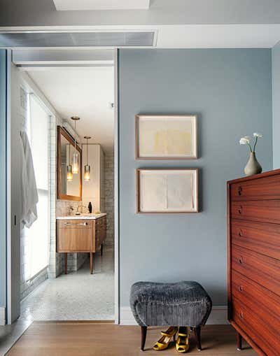  Mid-Century Modern Family Home Bedroom. Chelsea Loft by Damon Liss Design.