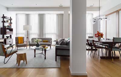 Mid-Century Modern Living Room. Chelsea Loft by Damon Liss Design.