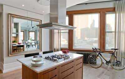  Mid-Century Modern Family Home Kitchen. Hudson Street Loft by Damon Liss Design.