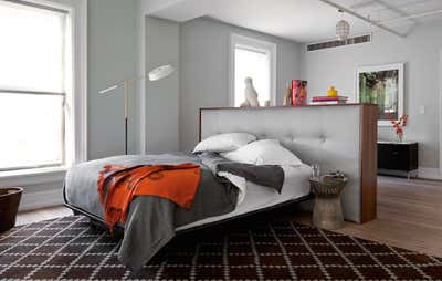  Mid-Century Modern Family Home Bedroom. Hudson Street Loft by Damon Liss Design.