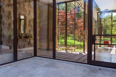 Modern Entry and Hall. House on 20 Acres by Michael Haverland Architect.