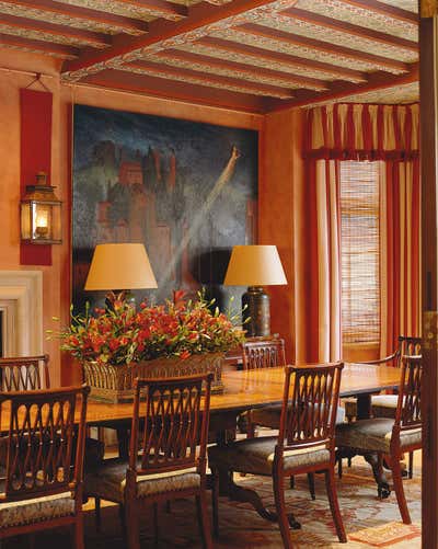  Traditional Family Home Dining Room. House in London by Wendy Nicholls by Sibyl Colefax & John Fowler.