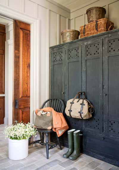  Farmhouse Entry and Hall. Relaxed by Suzanne Kasler Interiors.