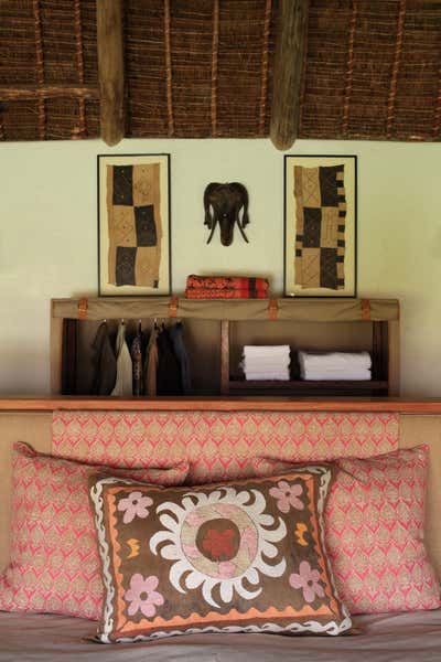  Bohemian Vacation Home Bedroom. Organic by Suzanne Kasler Interiors.