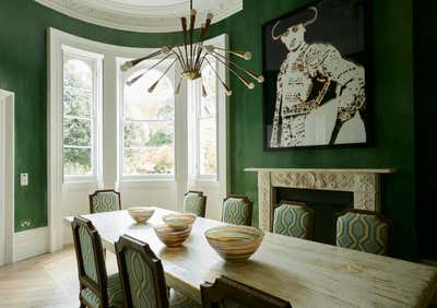  Eclectic Family Home Dining Room. Notting Hill Family House by Maddux Creative.