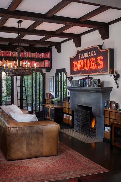  Bachelor Pad Living Room. Los Feliz Spanish by Deirdre Doherty Interiors, Inc..