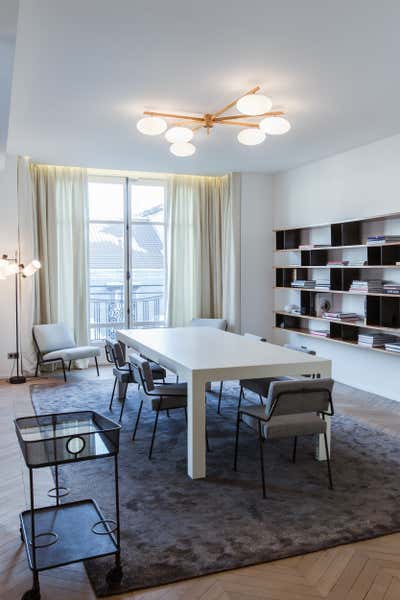  Contemporary Apartment Dining Room. Rue Spontini by Isabelle Stanislas Architecture.