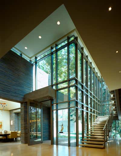 Modern Family Home Entry and Hall. Berberian Residence  by Landry Design Group.