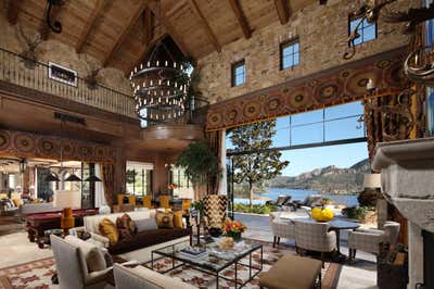  Mediterranean Family Home Living Room. Villa Del Lago by Landry Design Group.
