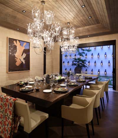  Mediterranean Family Home Dining Room. Villa Merchu by Landry Design Group.