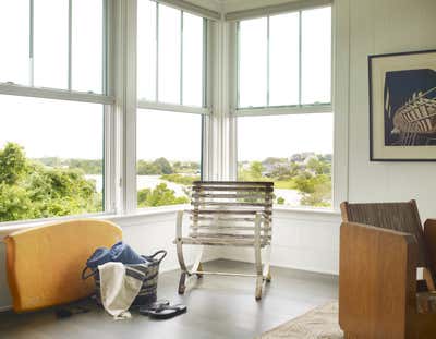  Coastal Beach House Living Room. Block Island Split-Level by Kligerman Architecture and Design.