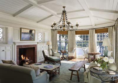  Coastal Beach House Living Room. House at Blue Water Hill  by Robert A.M. Stern Architects.