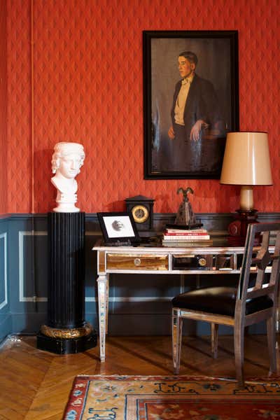  Traditional Country House Office and Study. Château du Grand-Lucé by Timothy Corrigan, Inc..