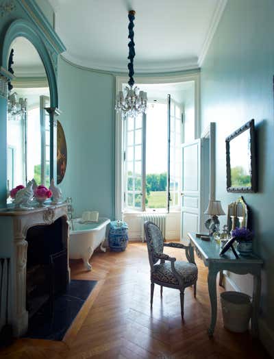  Traditional Country House Bathroom. Château du Grand-Lucé by Timothy Corrigan, Inc..