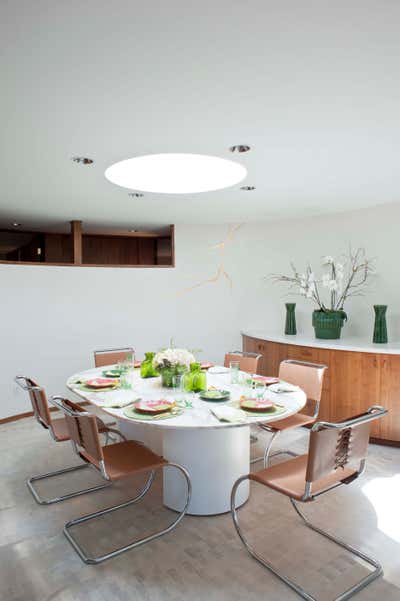  Contemporary Vacation Home Dining Room. Round House by Emily Summers Design.