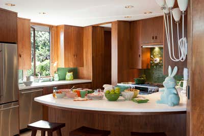 Contemporary Vacation Home Kitchen. Round House by Emily Summers Design.