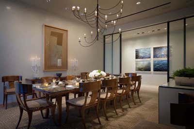  Transitional Apartment Dining Room. W Penthouse by Emily Summers Design.