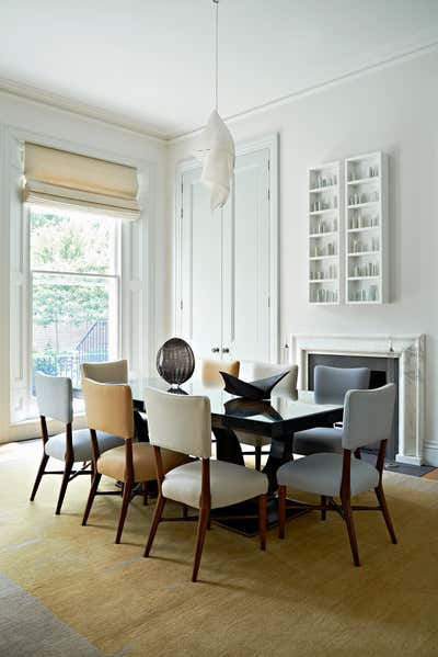 Contemporary Dining Room. A Gallery-Like Home for an Art Collector Couple by Waldo Works Studio.