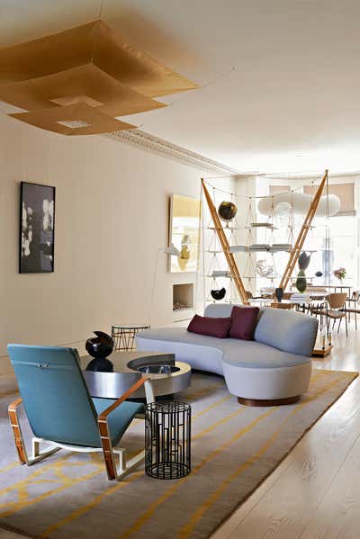  Mid-Century Modern Living Room. Modern Home for London couple by Waldo Works Studio.