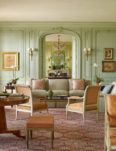  Traditional Apartment Living Room. Apartment in the French Taste by Jayne Design Studio.