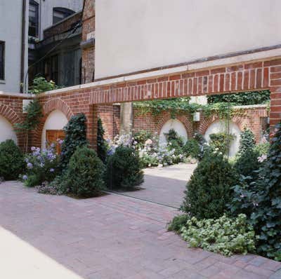  Eclectic Family Home Exterior. Carnegie Hill Townhouse by Jayne Design Studio.