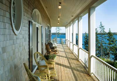 Traditional Country House Patio and Deck. Penobscot Bay House by Jayne Design Studio.