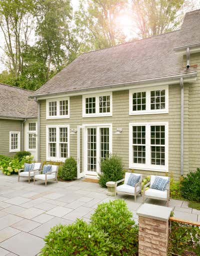 Transitional Family Home Exterior. Centre Island Weekend Retreat by Jayne Design Studio.