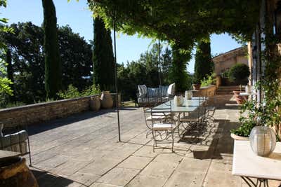  French Family Home Patio and Deck. Family Chateau in Provence by Northwick Design.