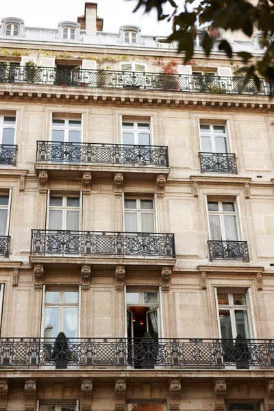  French Traditional Apartment Exterior. Paris Apartment by Timothy Corrigan, Inc..