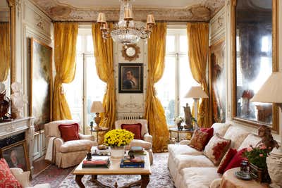  French Apartment Living Room. Paris Apartment by Timothy Corrigan, Inc..