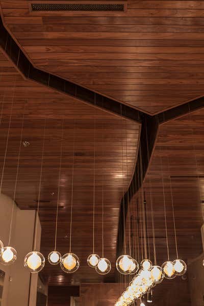 Modern Restaurant Dining Room. Q Restaurant by Brown Design Group.