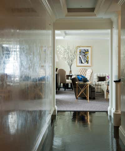  Contemporary Preppy Apartment Entry and Hall. 5th Avenue Penthouse by Kirsten Kelli, LLC.