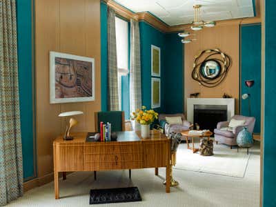 Eclectic Office and Study. Kips Bay Showhouse by Mendelson Group.
