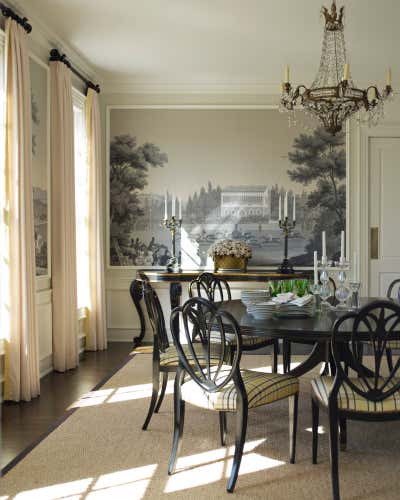  Traditional Family Home Dining Room. Purchase, NY by Mendelson Group.
