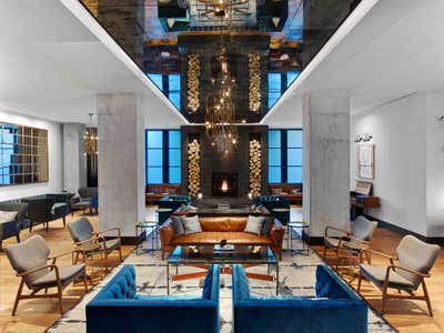  Modern Rustic Hotel Lobby and Reception. Hotel Van Zandt by MARKZEFF.