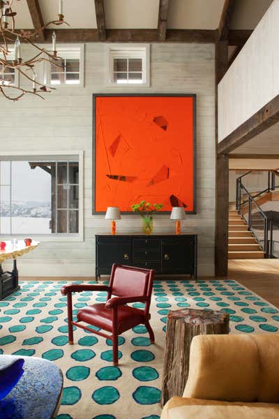 Rustic Living Room. Aspen by Frank de Biasi Interiors.