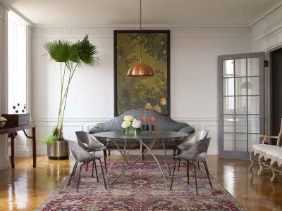  Eclectic Apartment Dining Room. Central Park West, Upper West Side by Fawn Galli Interiors.