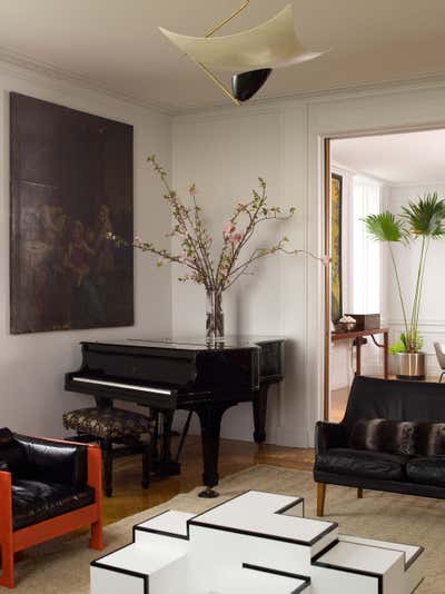 Eclectic Apartment Living Room. Central Park West, Upper West Side by Fawn Galli Interiors.