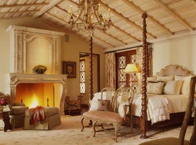  Mediterranean Family Home Bedroom. 1920's Italianate Residence by Tucker & Marks.
