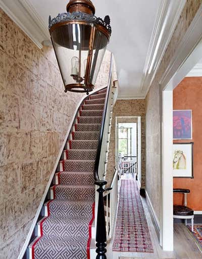 Maximalist Entry and Hall. Greek Revival Rowhouse in Brooklyn Heights by Nick Olsen Inc..