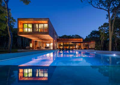  Modern Vacation Home Exterior. Hampton MCM by Tamara Eaton Design.