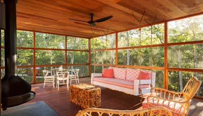  Modern Vacation Home Patio and Deck. Hampton MCM by Tamara Eaton Design.