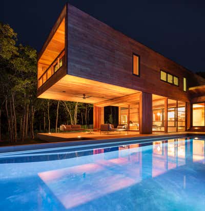  Modern Vacation Home Exterior. Hampton MCM by Tamara Eaton Design.