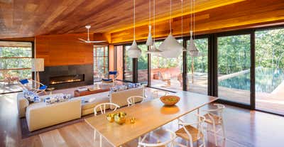  Modern Vacation Home Dining Room. Hampton MCM by Tamara Eaton Design.