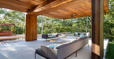  Modern Vacation Home Patio and Deck. Hampton MCM by Tamara Eaton Design.