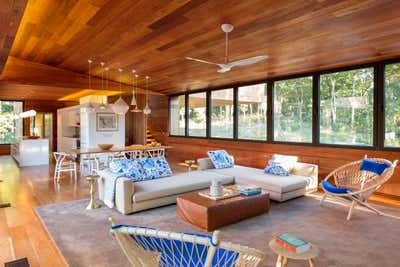  Vacation Home Living Room. Hampton MCM by Tamara Eaton Design.