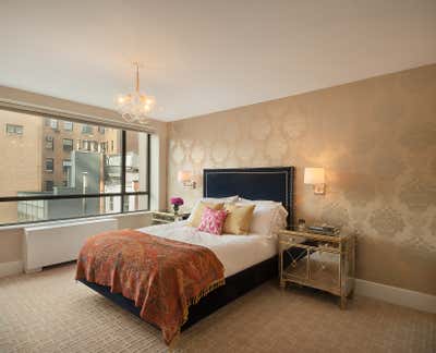  Modern Apartment Bedroom. Upper East Side  by Tamara Eaton Design.