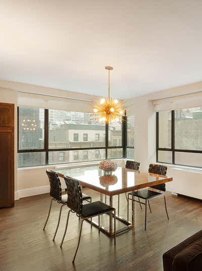 Modern Apartment Dining Room. Upper East Side  by Tamara Eaton Design.